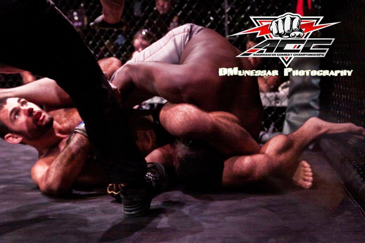 Whetstone athlete applying a triangle during MMA competition